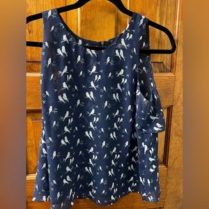 Cabi navy tank blouse with birds